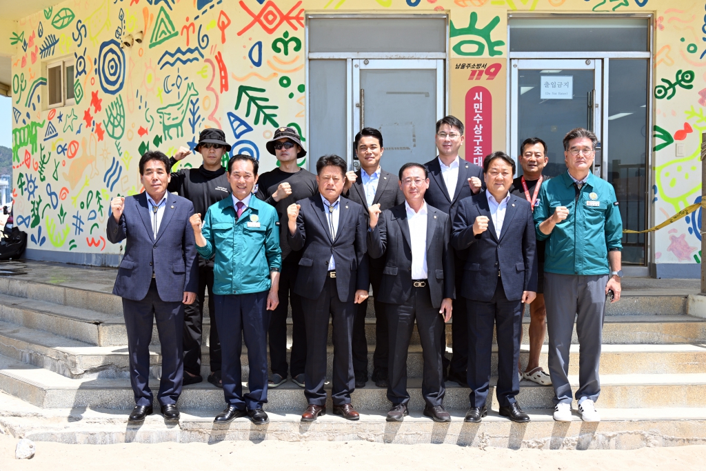 진하해수욕장 현장근무자 격려 방문 이미지(7)