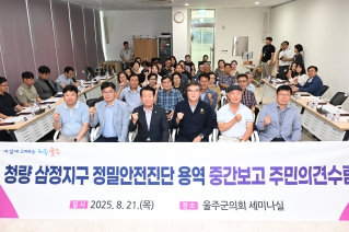 청량 삼정지구 정밀안전진단 용역 중간보고 주민의견수렴 대표이미지